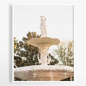 Forsyth Fountain - Savannah Georgia photo print - Forsyth Park - Travel photography wall decor - 11x14 8x10 12x18 + more