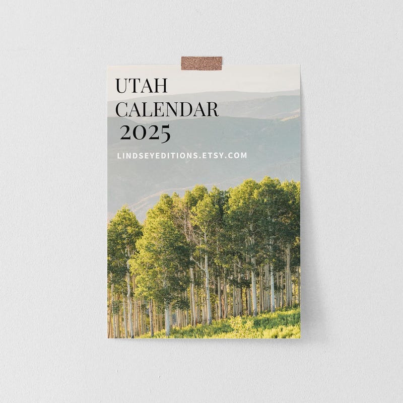 2025 Calendar Utah Etsy