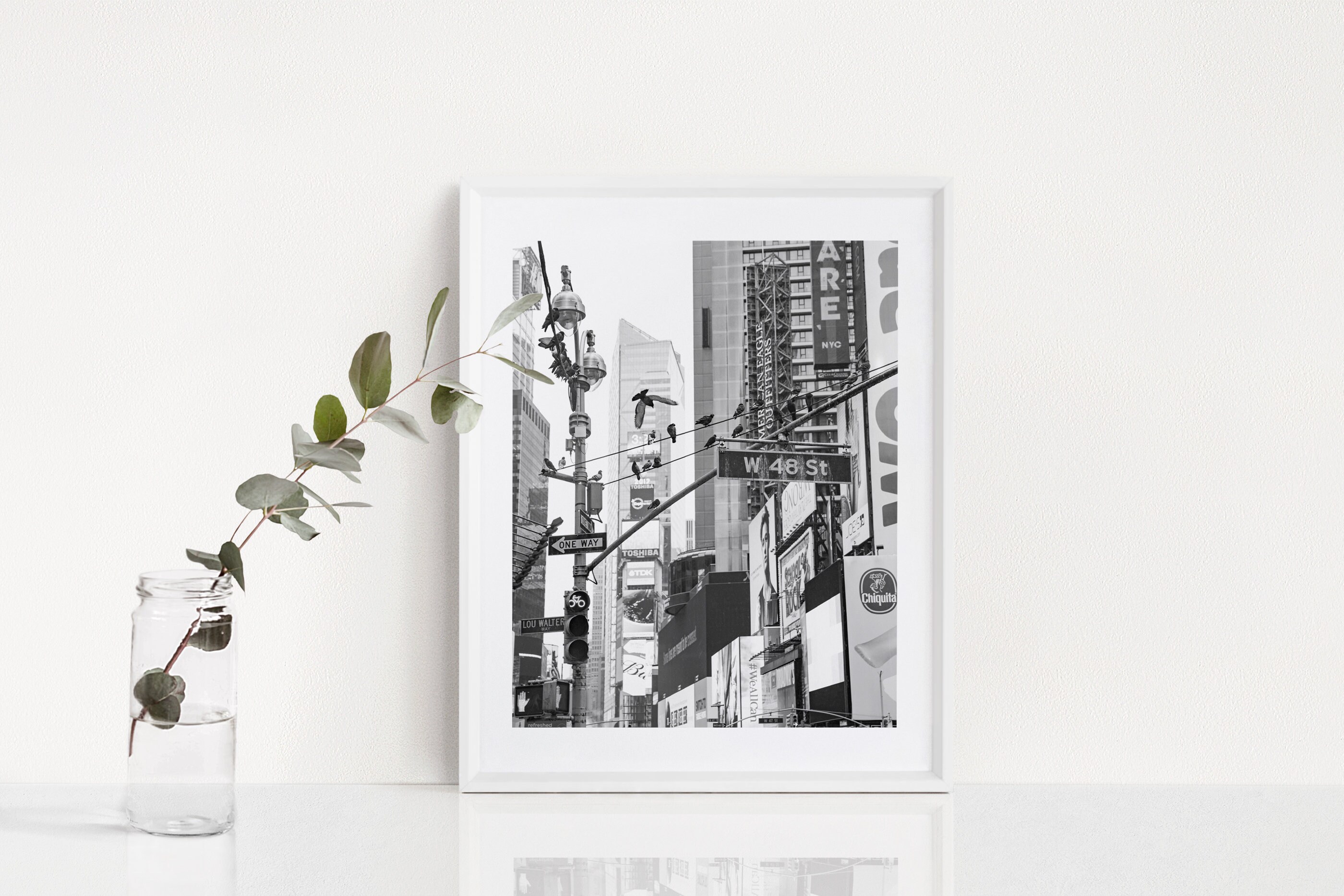 Times Square New York City Photo Print - NYC Wall Art - Black and White ...