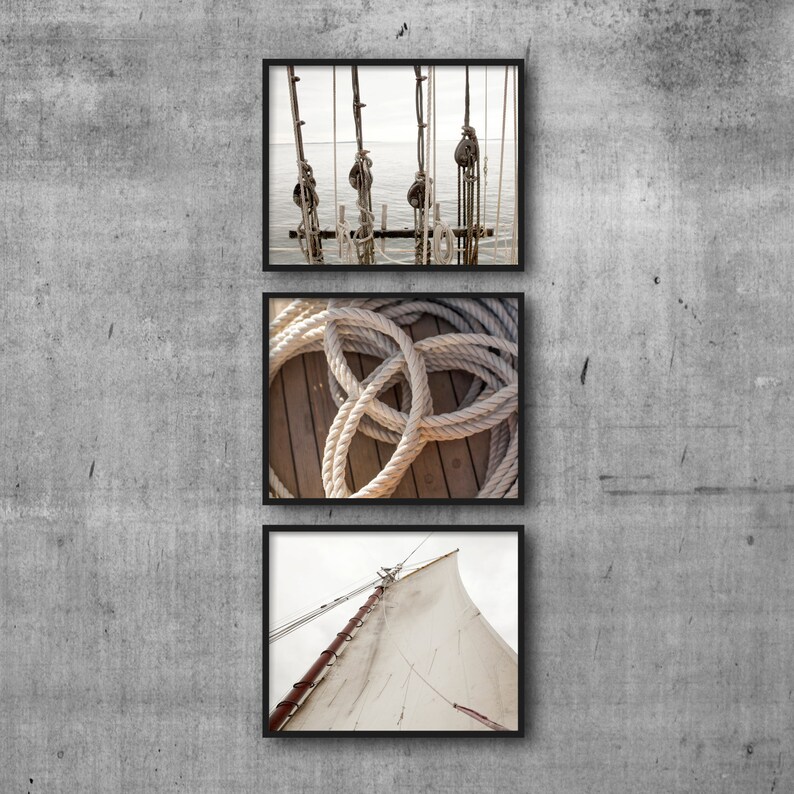 Set of 3 wall art Coastal wall art set of three prints Etsy