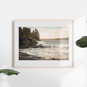 British Columbia photo Tofino Vancouver Island Fathers Day gift Extra large wall art Horizontal ocean seascape photography image 3