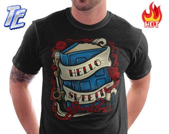 Unisex / Mens : Doctor Who Shirt / Timelord Shirt / River Song Tee / The Doctor T-shirt / Hello Sweetie Tee