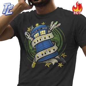Unisex / Mens : Doctor Who Shirt / Timelord Shirt / Tattoo Tee / The Doctor T-shirt / Timey Wimey Tee