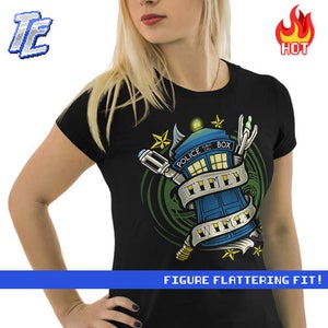 Womens : Doctor Who Shirt / Timelord Shirt / Tattoo Tee / The Doctor T-shirt / Timey Wimey Tee