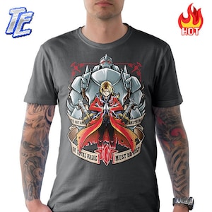 Unisex / Mens : Fullmetal Alchemist Shirt / Brotherhood Shirt / Edward Elric Tee / Alphonse Elric T-shirt / Anime Tee
