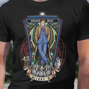 Doctor Who Shirt - Tenth Doctor - The Doctor Shirt- Time Lord - David Tennant- Timelord Shirt- Parody- Men&#39;s Unisex Tee