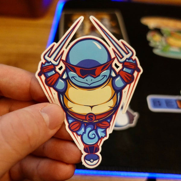 Squirtle, Squirtle Sticker, Vinyl Sticker, Individual Die Cut, Pokemon