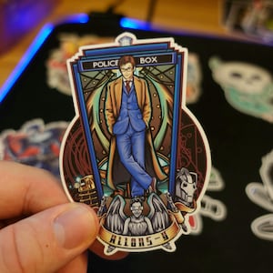 10th Doctor, Doctor Who Sticker, Vinyl Sticker, Individual Die Cut
