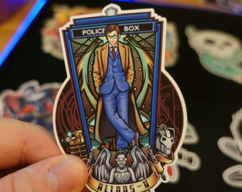 10th Doctor, Doctor Who Sticker, Vinyl Sticker, Individual Die Cut