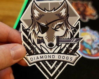 Metal Gear Solid, Diamond Dogs Sticker, Vinyl Sticker, Individual Die Cut