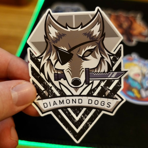 Metal Gear Solid, Diamond Dogs Sticker, Vinyl Sticker, Individual Die Cut