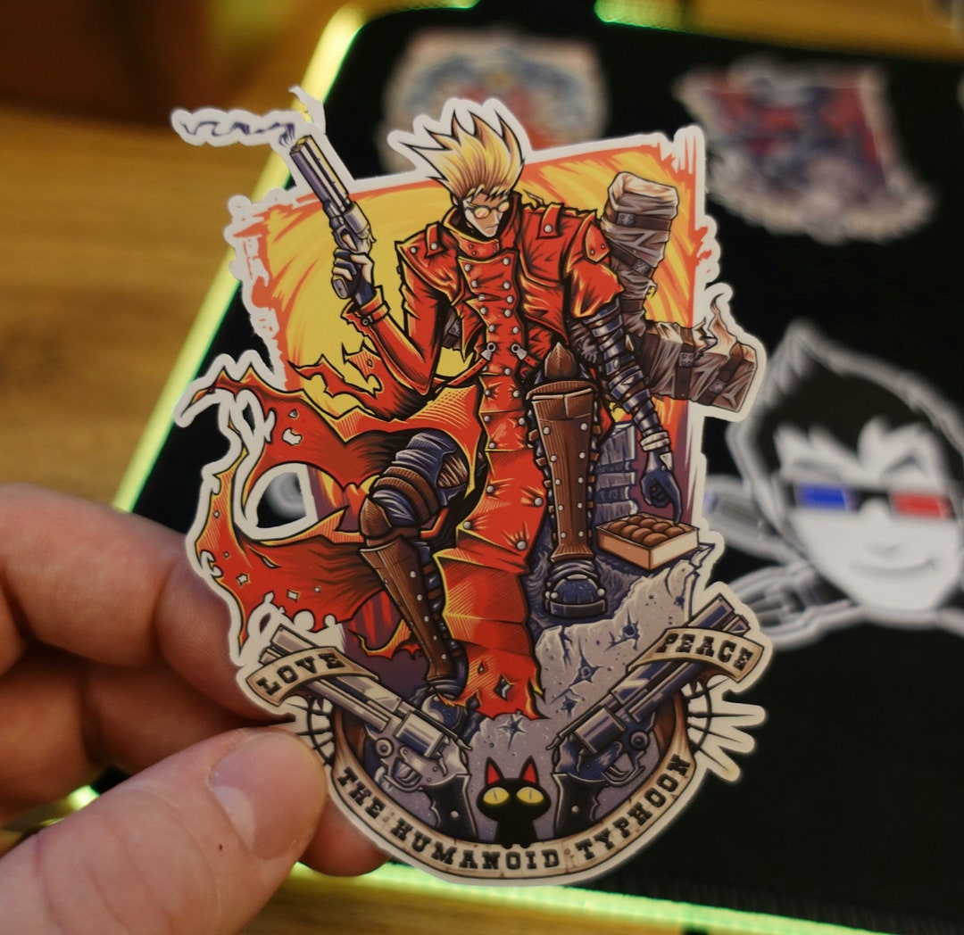 Trigun, Vash the Stampede, Anime Sticker, Vinyl Sticker