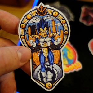 Dragonball Z, Vegeta, Anime Sticker, Vinyl Sticker, Individual Die Cut
