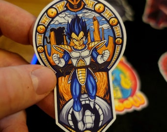 Dragonball Z, Vegeta, Anime Sticker, Vinyl Sticker, Individual Die Cut