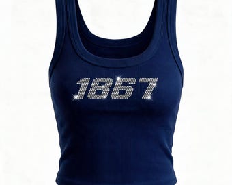 Howard 1867 Strass-Tanktop – Geripptes Tanktop für HBCUs, Homecoming-Outfit
