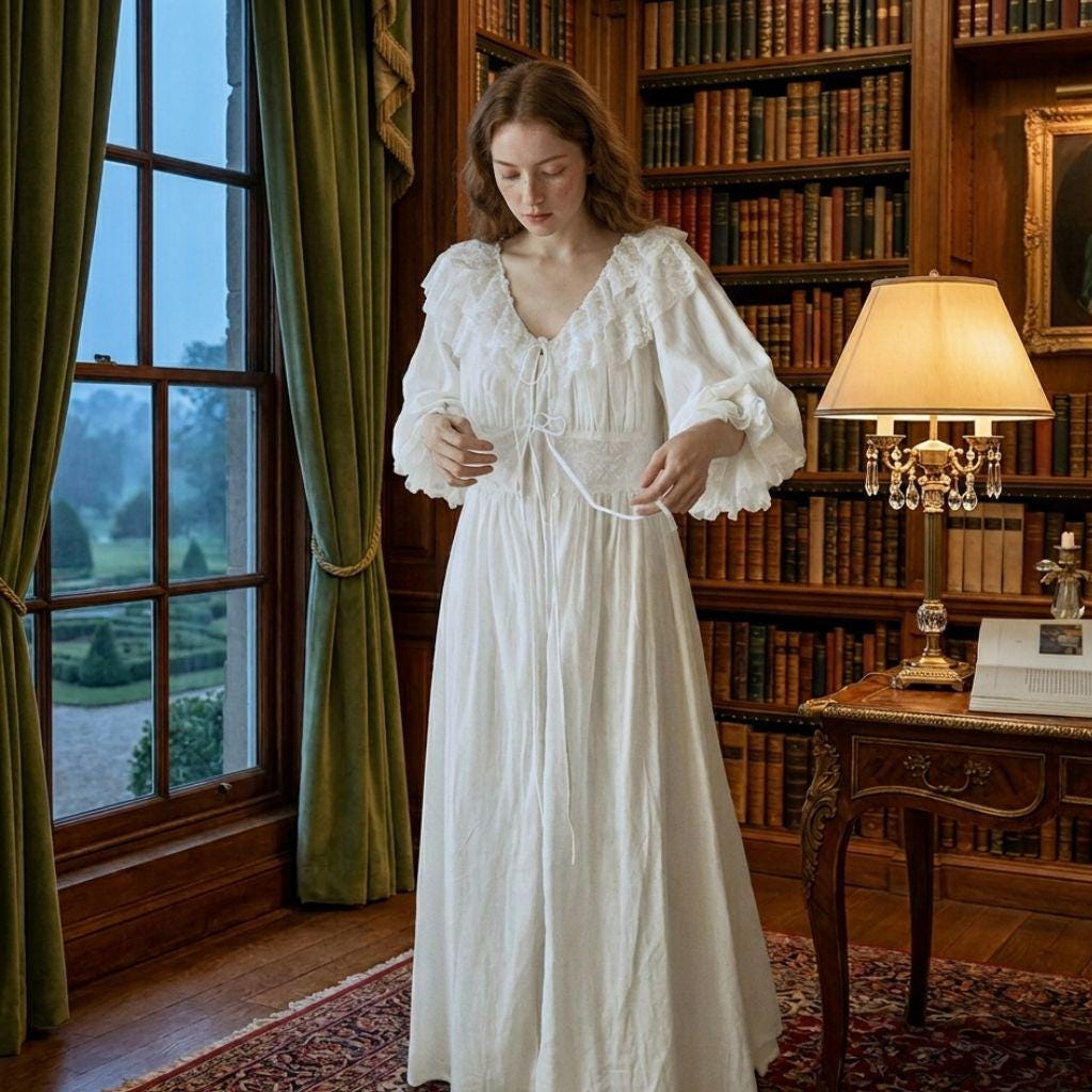 Long Lace Night Gown - Etsy Long Lace Night Gown - Etsy