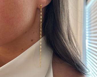 ゴールドチェーンのダスターイヤリング - Ring Conciergeに似ています！