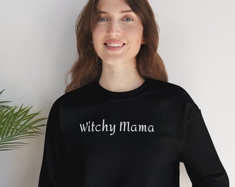 Witchy Mama Sweatshirt, Heavy Blend Crewneck Style, Gift for Witch, Witchy Gift for Her, Goth Clothing