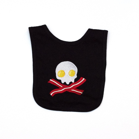 Bacon And Eggs Skull Bib Skull Baby Clothes Baby Shower Etsy