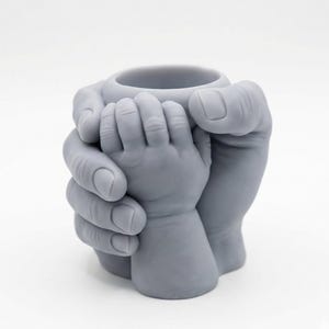 Maceta con forma de mano de madre y bebé, maceta con escultura de manos familiares, jarrón para suculentas, decoración para la habitación del bebé en baby shower para mamás primerizas.