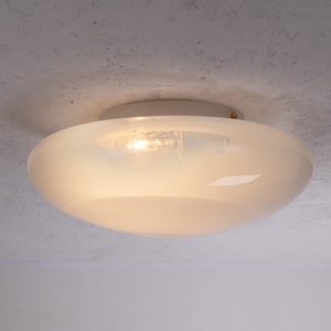 Lámpara de cristal de Murano, Leucos, década de 1980, de techo empotrado - Fabricada en Italia, cristal soplado, pieza de archivo excepcional.