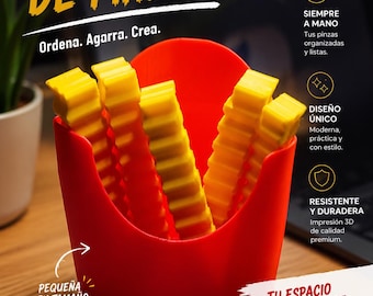 5-Pack Bag Clips with Holder | Keep Bread and Snacks Fresh | 3D Printed Kitchen Organizer