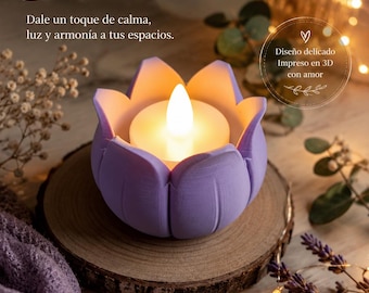 3D Printed Lotus Flower Candle Holder
