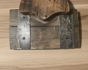 Whiskey barrel turkey fan Plaque