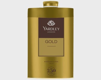Talco desodorante Yardley London Gold | Aroma fresco amaderado | 250 g