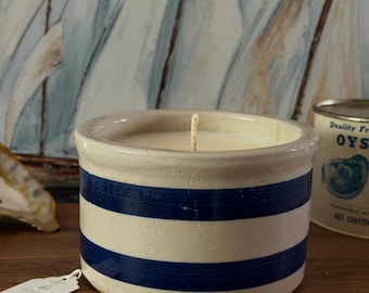 Weekend at the River | Vintage Candle | Vintage RRP Co. Roseville Ohio Pottery | Farmhouse Decor