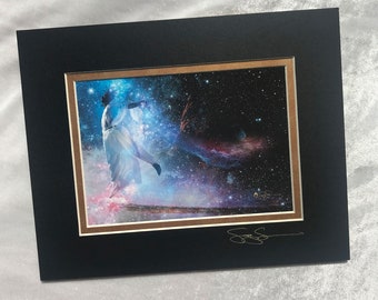 5x7 Seven Sisters Constellation Stars Astral Travel Lucid Dream Soul Journey Matted Art Print One Way to Pleiades