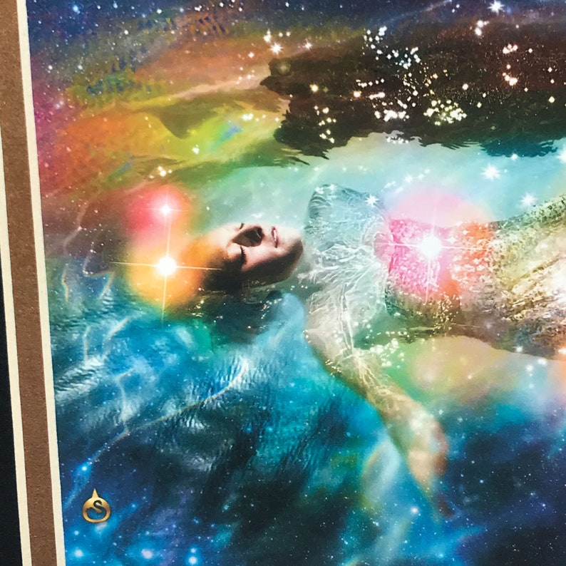 5x7 Seven Sisters Constellation Stars Astral Travel Lucid Dream Soul Journey Matted Art Print One Way to Pleiades