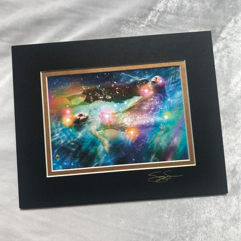 5x7 Seven Sisters Constellation Stars Astral Travel Lucid Dream Soul Journey Matted Art Print One Way to Pleiades