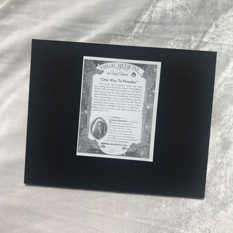 5x7 Seven Sisters Constellation Stars Astral Travel Lucid Dream Soul Journey Matted Art Print One Way to Pleiades