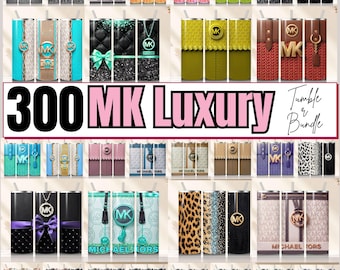 300 Luxury Fashion Tumbler Wrap Bundle | Luxury 20oz Skinny Tumbler Wrap PNG | Fashion Inspired Designer Style Digital Download