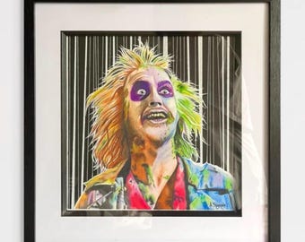 Obra de arte original de Beetlejuice - Enmarcada