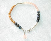 Sterling Silver bracelet No 8  925S Freshwater Pearls Jade Sterling silver beads