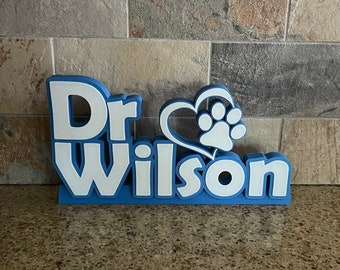 Custom Veterinarian Name Sign Vet