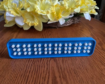 3D Printed Braille 8 Cell Learning Fidget, Teaching aid for learning to read and write braille. Fidget toy.