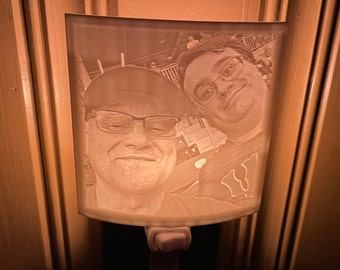 Lithophane Nightlight Photo Keepsake Gift, 3D Printed