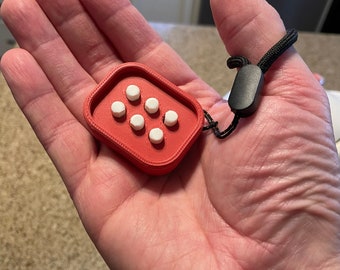 3D Printed Braille Cell Learning Fidget, Teaching aid for learning to read and write braille. Fidget toy.