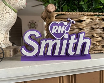 Custom Nurse Name Sign