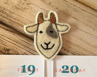 Goat Bookmark, Gifts for Readers, Goat Gifts, Book Lover Gift, Unique Bookmarks, Stationary Clip, Felt Planner Clip