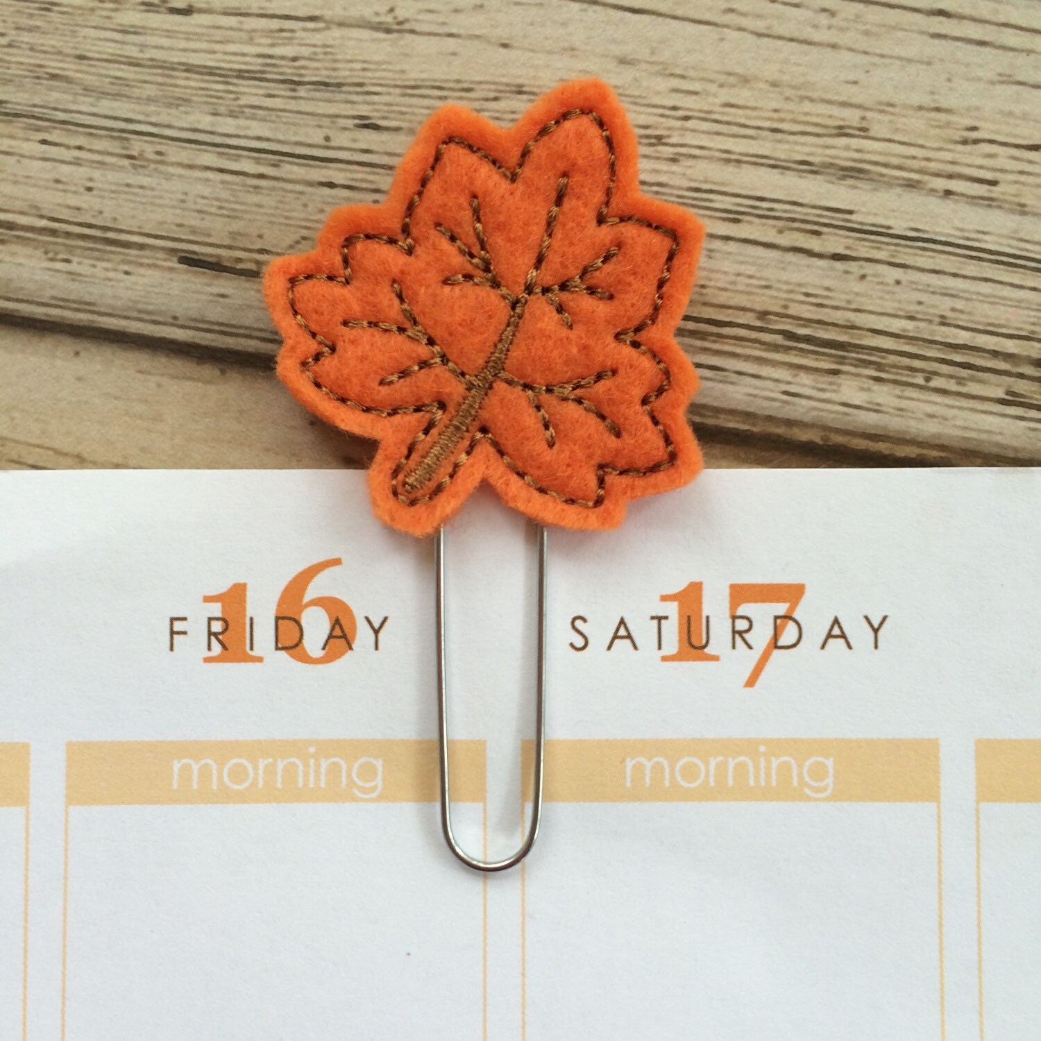 Maple Leaf Planner Clip Fall Planner Marker Felt Paper Clips - Etsy