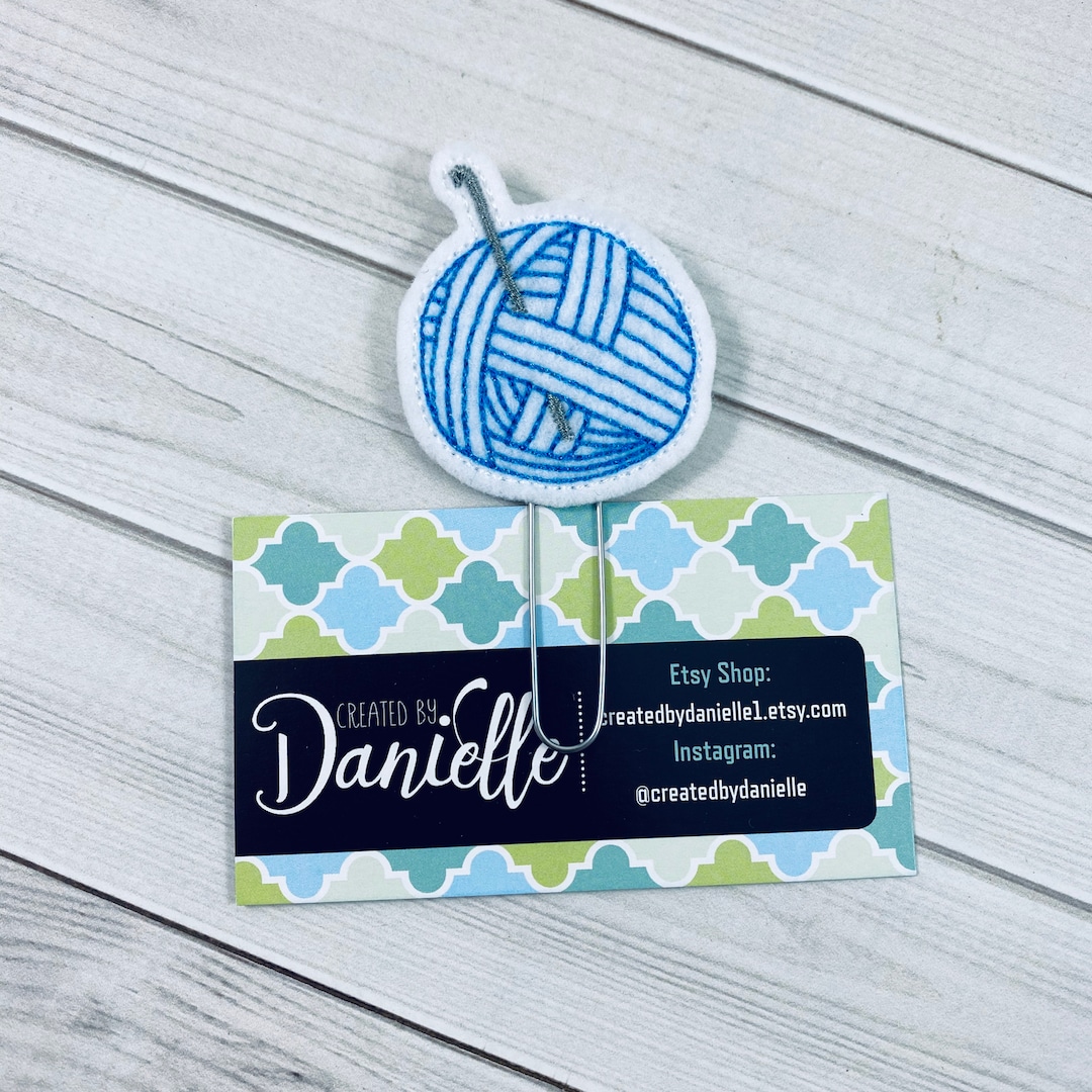 Yarn Ball Bookmark, Paperclip Bookmark, Planner Paper Clip, Crochet