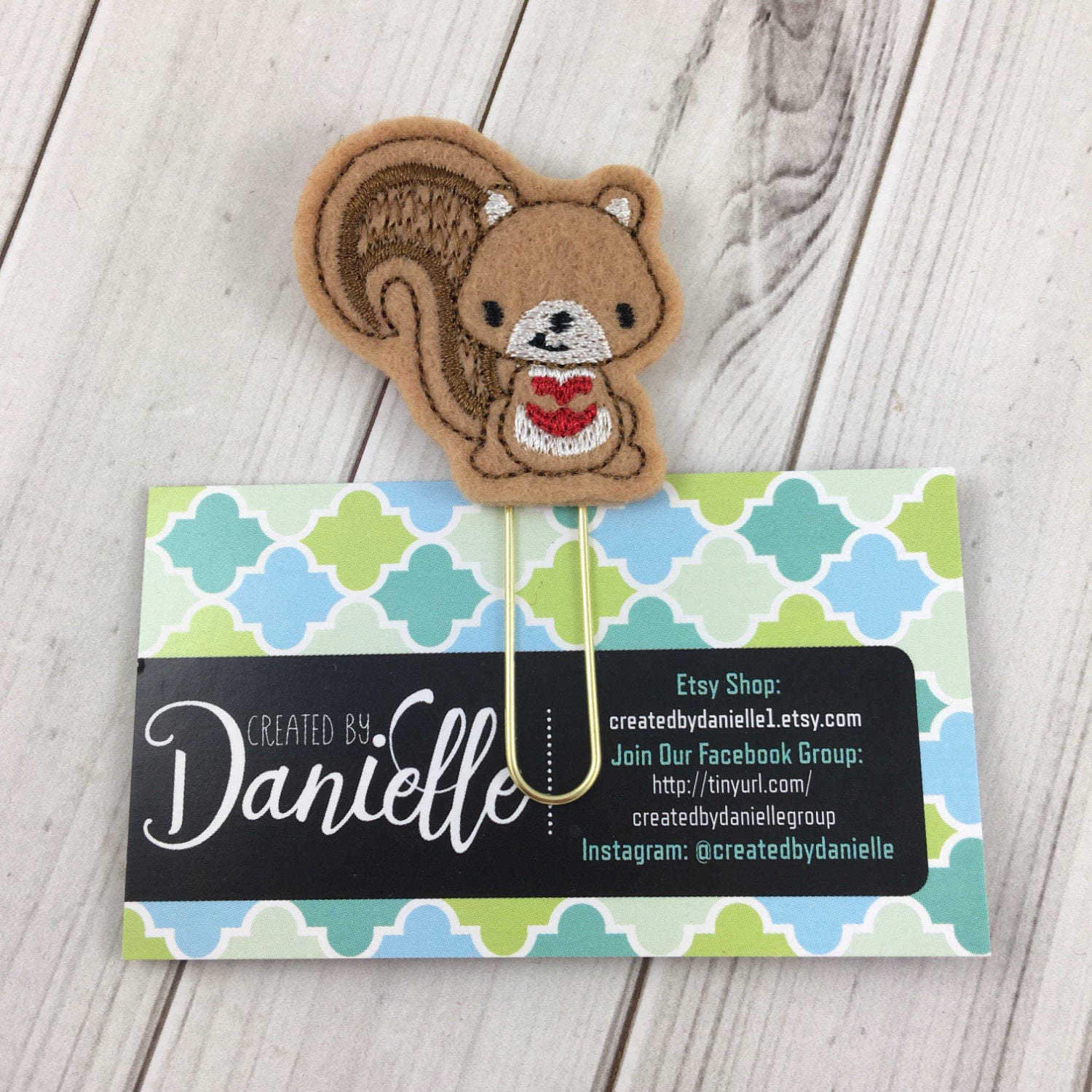 Valentines Squirrel Planner Bookmark, Planner Paper Clip, Squirrel Bo…