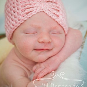 Haakpatroon - 1 pasgeboren vlindermuts patroon, haakpatronen voor baby's, babymutsje haakpatroon - Instant Download