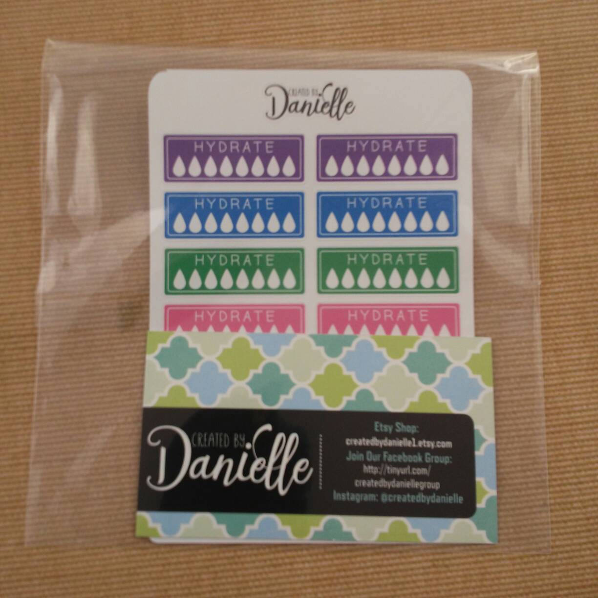 Hydrate Planner Stickers Water Planner Stickers Hydrate | Etsy