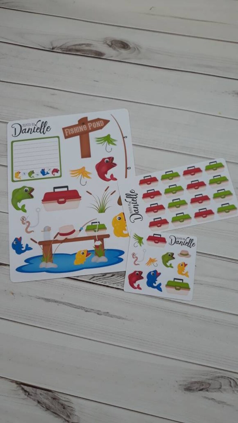 Tackle Box Planner Stickers Fishing Tackle Box Stickers Etsy