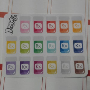 Medicine Stickers RX Tracker Stickers Vitamin Reminder - Etsy
